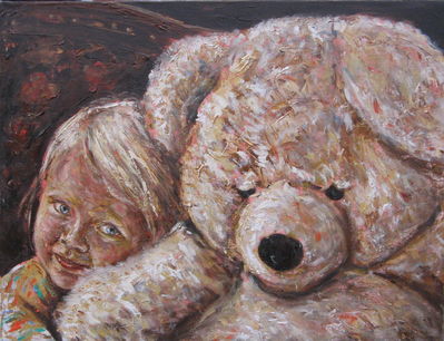 BB and bear
Oil on canvas
